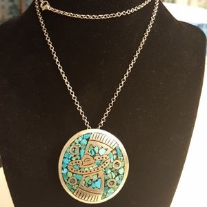 Silver Mexican Pendant/ Pin.